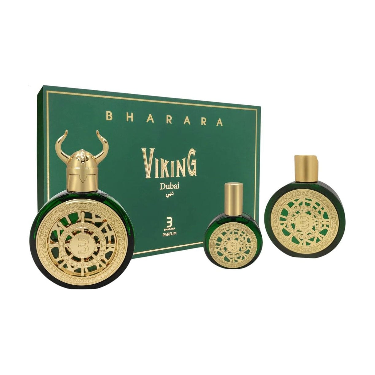 Парфумований набір унісекс Bharara Viking Dubai (парфумована вода, 100 мл + парфуми, 30 мл + лосьйон для тіла, 180 мл)